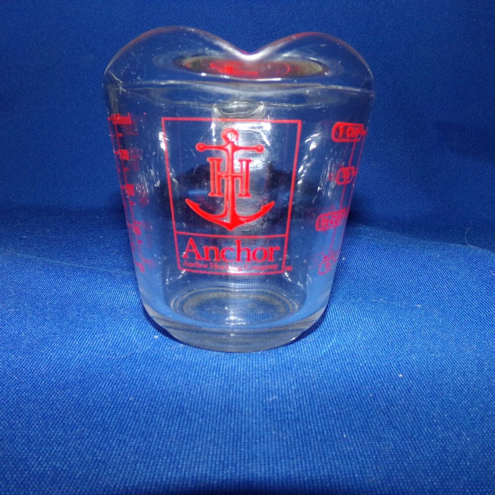 Vintage Glass Anchor Hocking Measuring Cup - 1 Cup Capacity